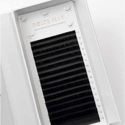 Dolce Flat Lash Extensions – Black | 16 Lines