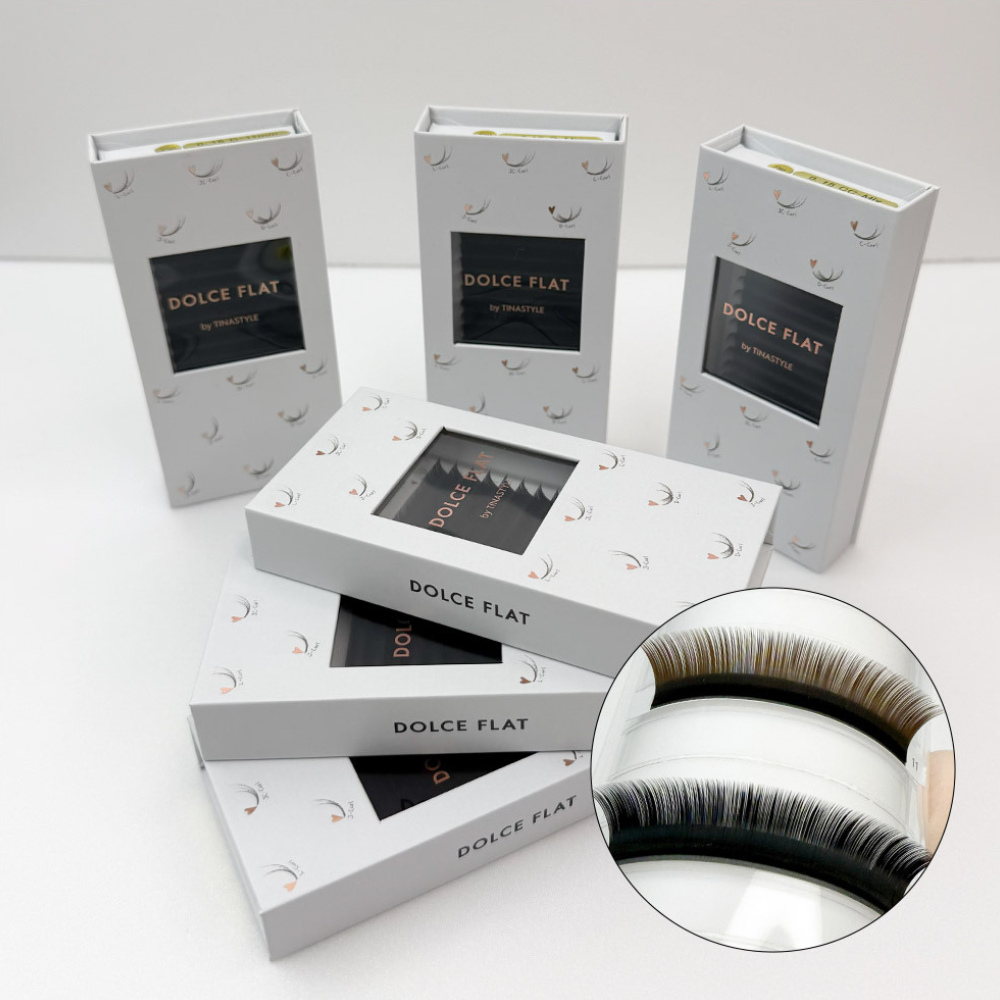 Dolce Flat Lash Extensions – Dark Brown | 16 Lines
