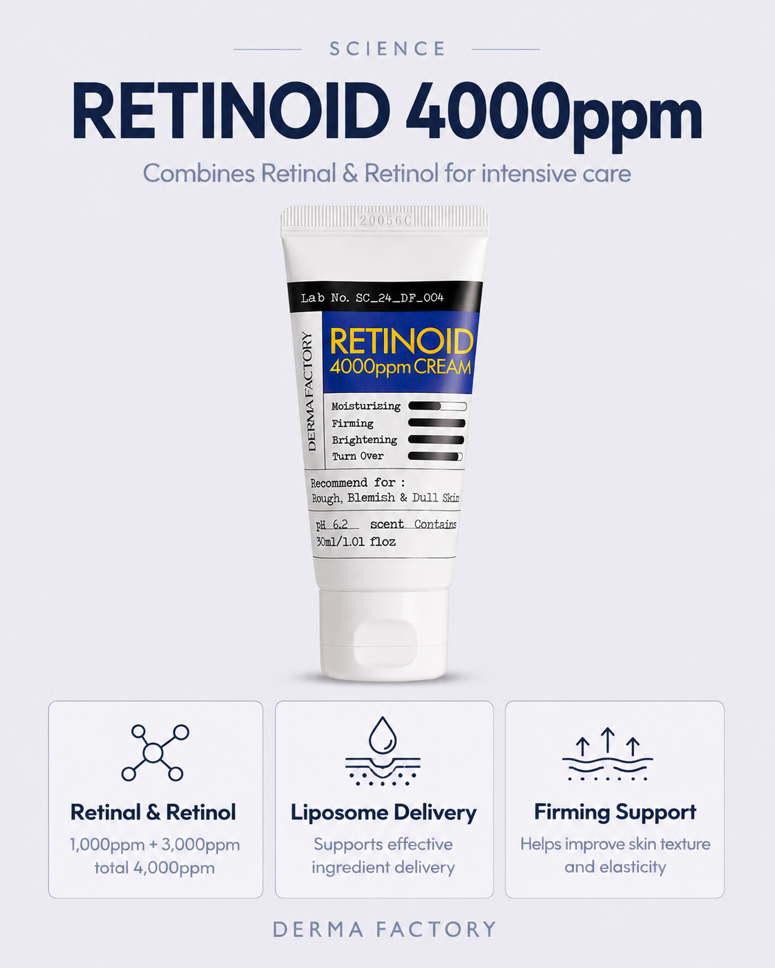 [1+1] DERMA FACTORY Retinoid 4000ppm Cream 30ml